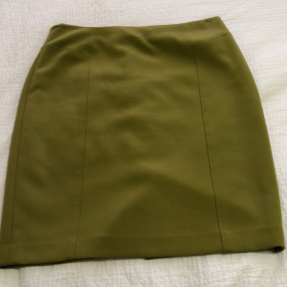 Nordstrom Halogen green mid length skirt.  Fully lined.  Size 12 - Picture 1 of 9